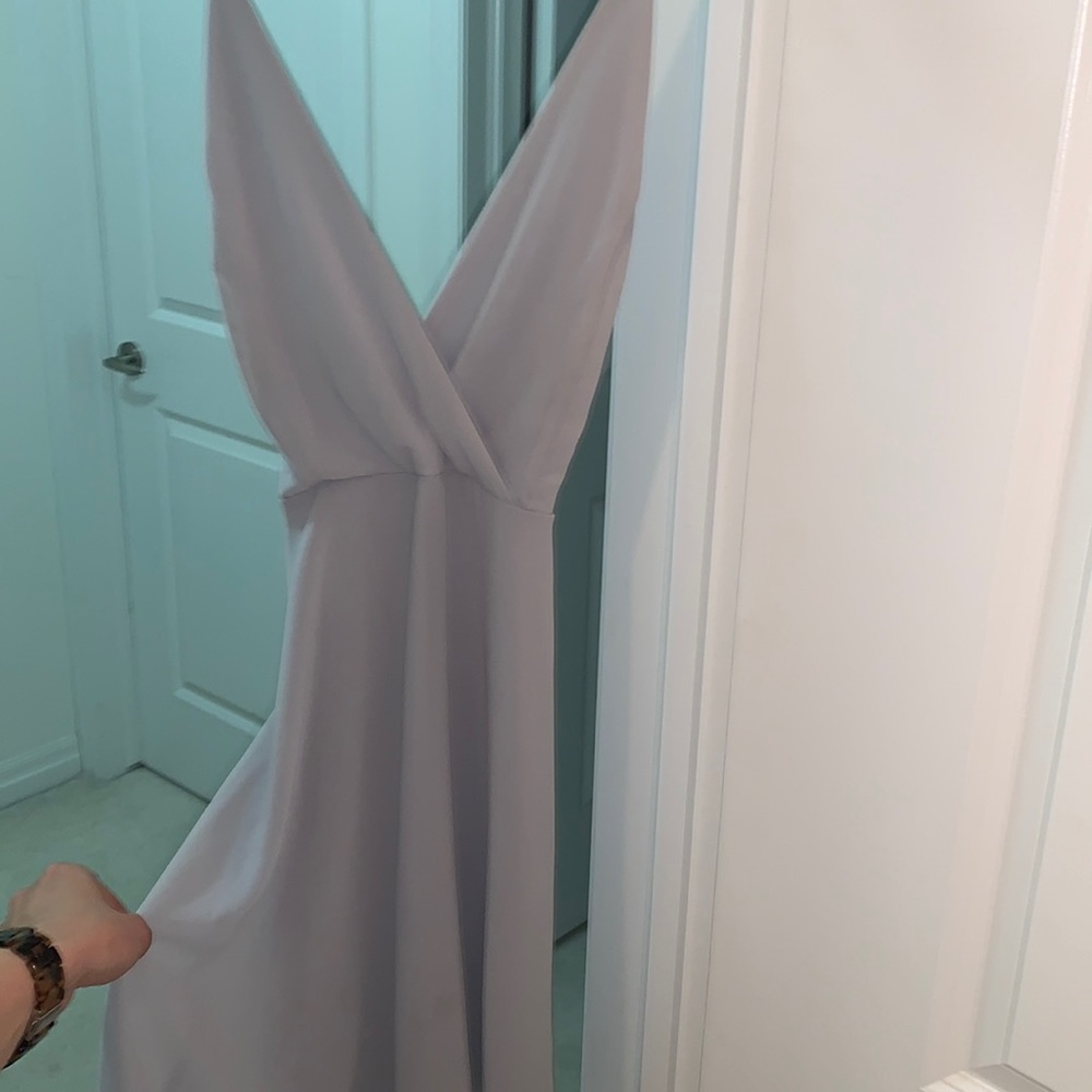 Gray Lulus Dress Polyester